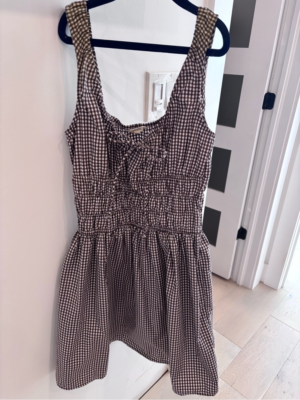 Sim and Sam Brown Gingham Dress